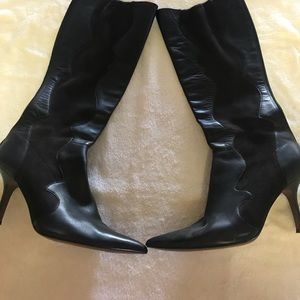 Black tall boots
